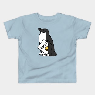 Cute Penguin Says Hello Kids T-Shirt